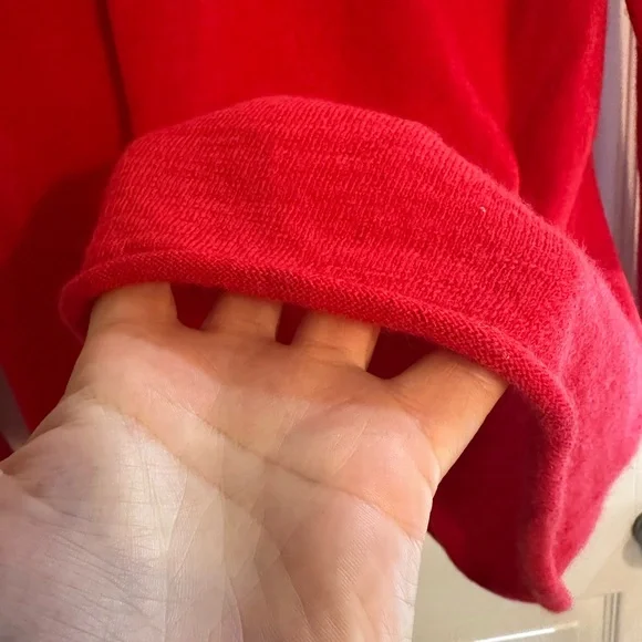 Susan Bristol Red Sweater - 100% Merino Wool - Size L ptp18.5 - Picture 6 of 7